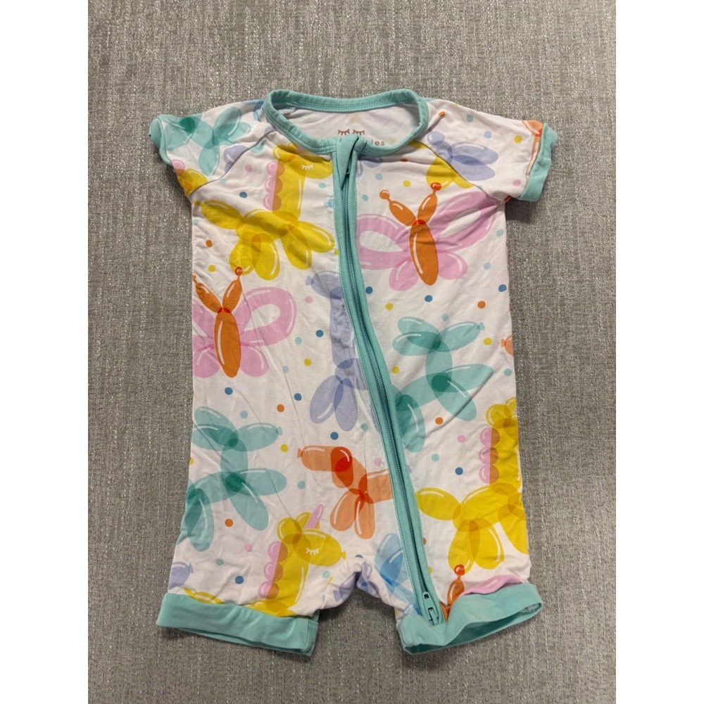 Little Sleepies Balloon Bash Bamboo Shorty 3-6 Months Balloon Animal